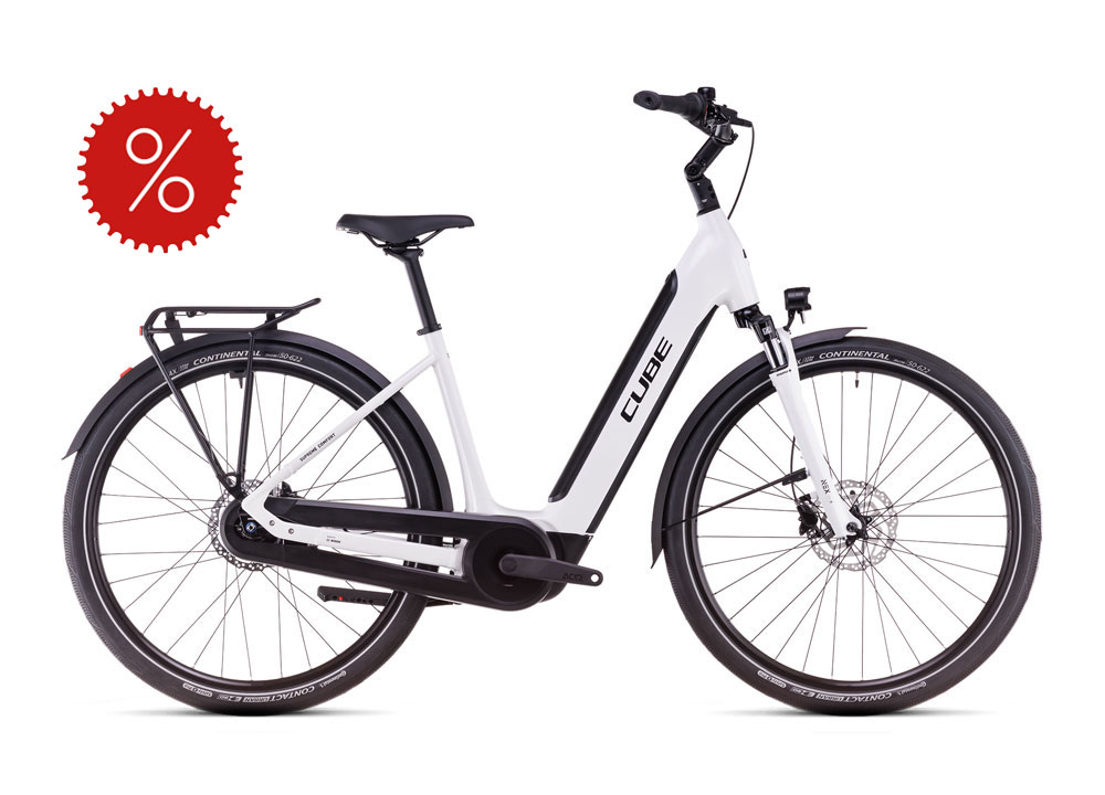 Cube Supreme Hybrid Comfort ONE 500, Metallicwhite/Black