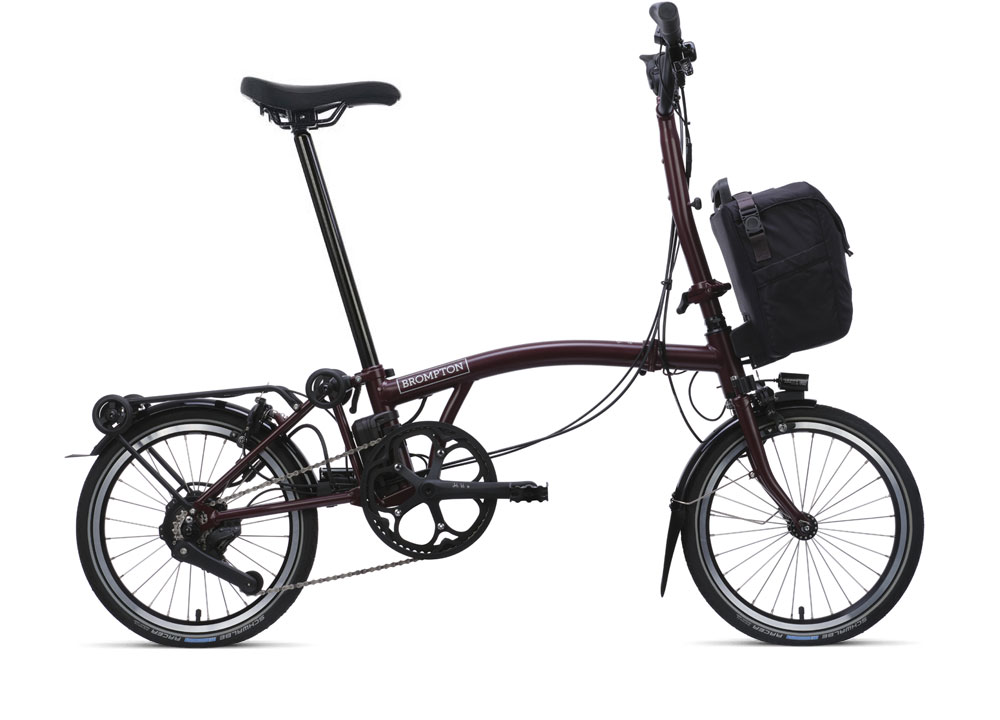 Brompton New C Line Electric, Red Plum